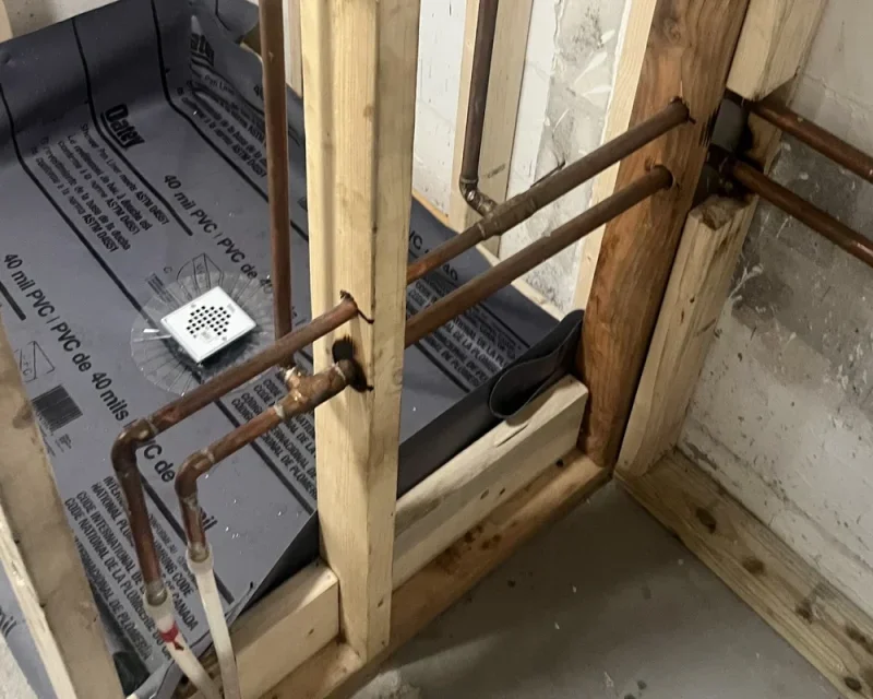 Shower rough-in plumbing by The Clog Father Plumbing in New Port Richey, FL
